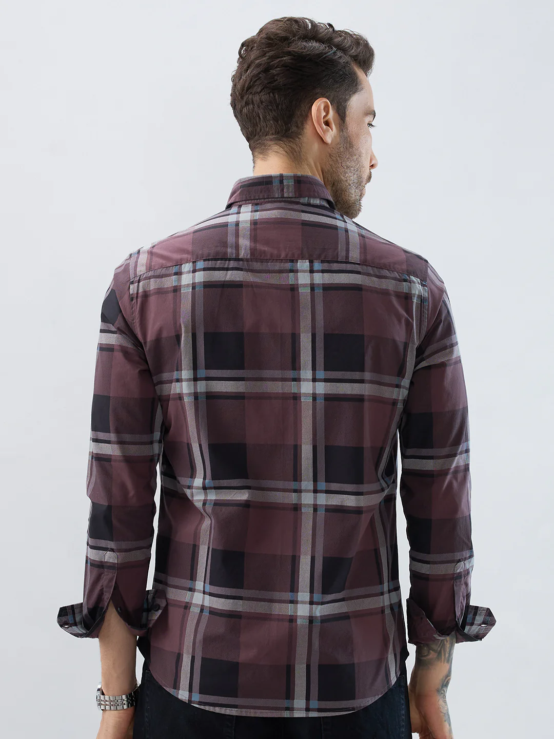 Pecan Brown Checkered Shirt - Image 8