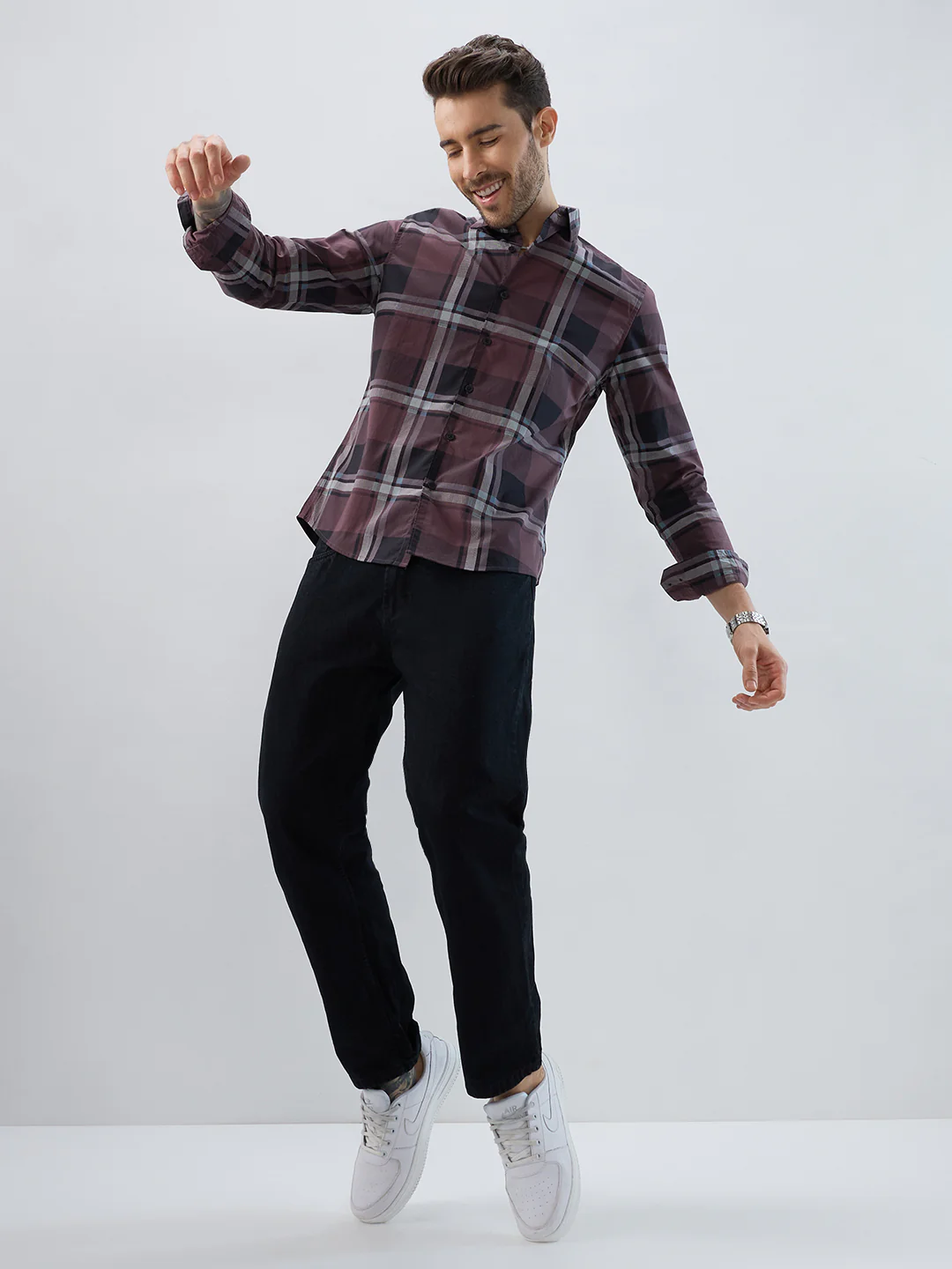 Pecan Brown Checkered Shirt - Image 9