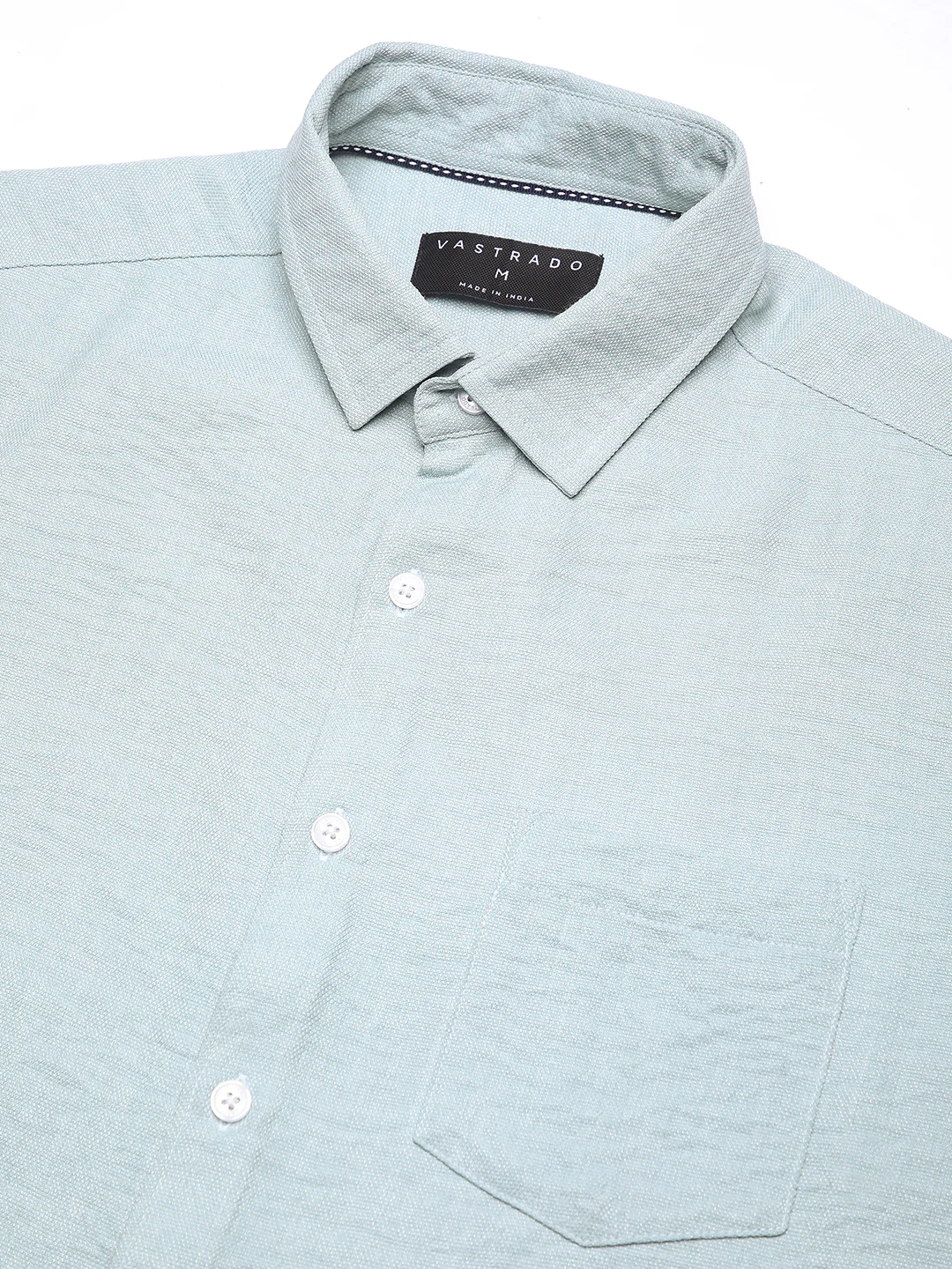 Pewter Blue Minimalist Crinkled Shirt - Image 3