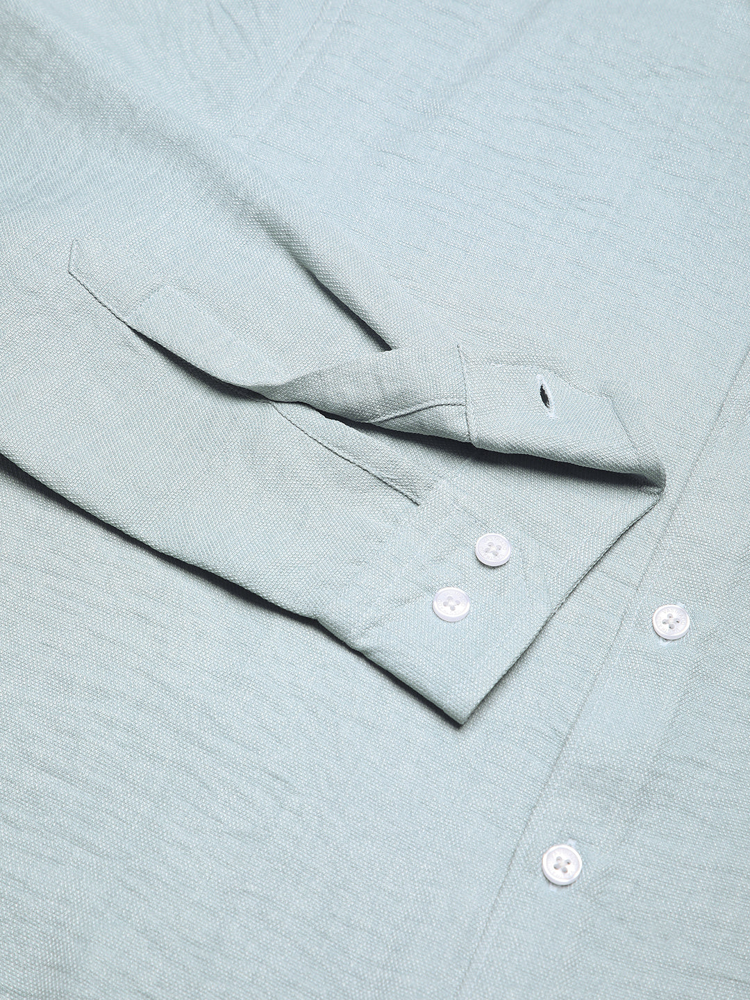 Pewter Blue Minimalist Crinkled Shirt - Image 9