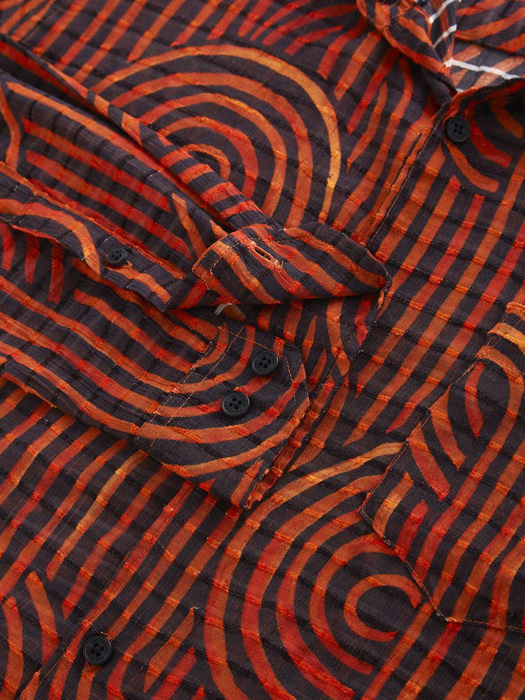 Phantasm Black Horizontal Dobby Striped Shirt - Image 9
