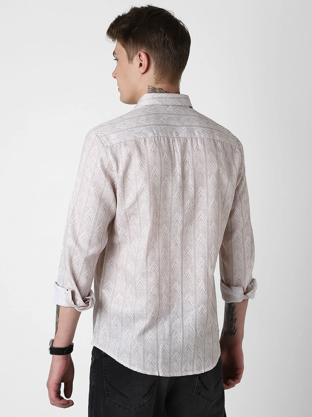 Picturesque Beige Printed Shirt - Image 6