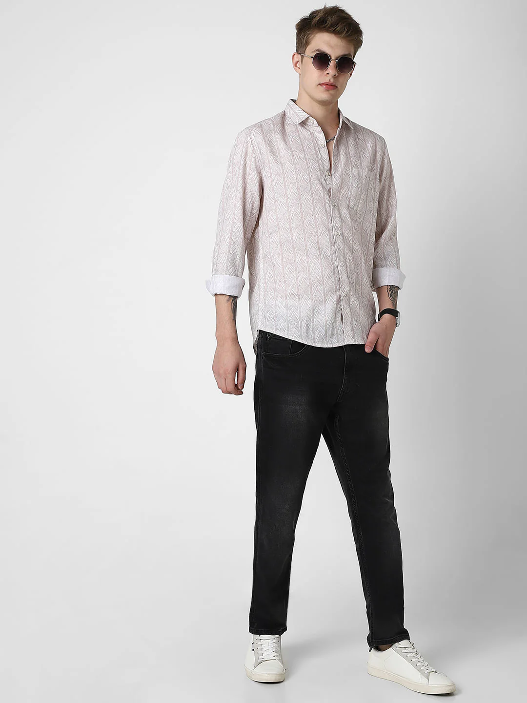 Picturesque Beige Printed Shirt - Image 7