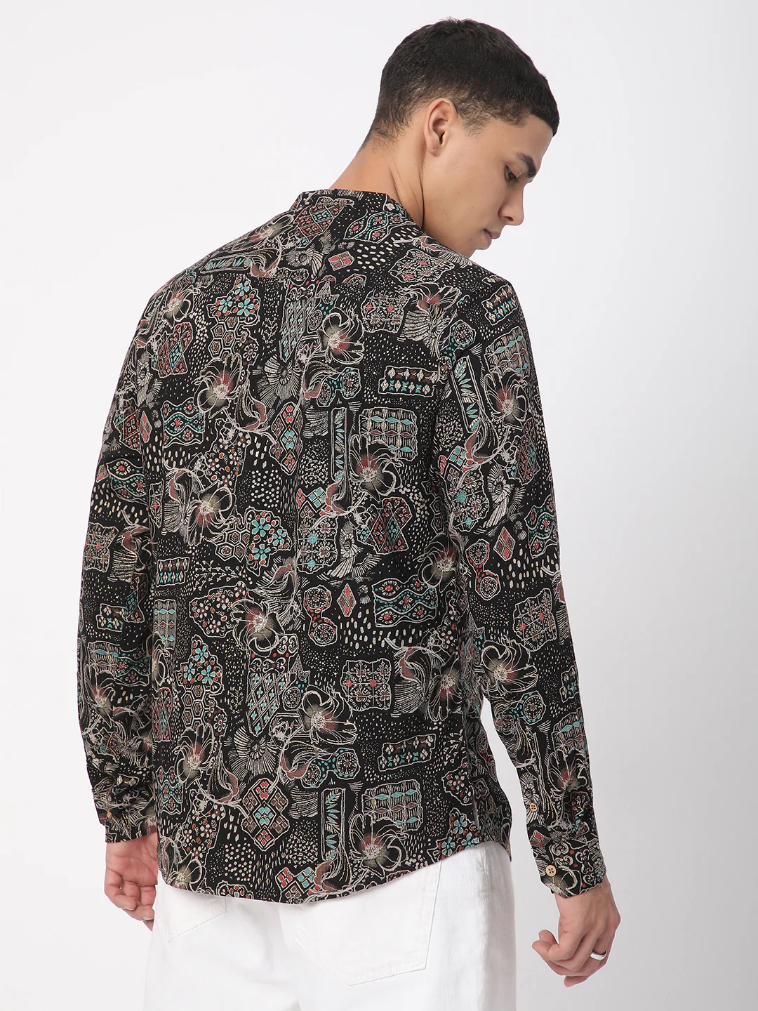 Picturesque Multicolour Foil Printed Kurta - Image 8