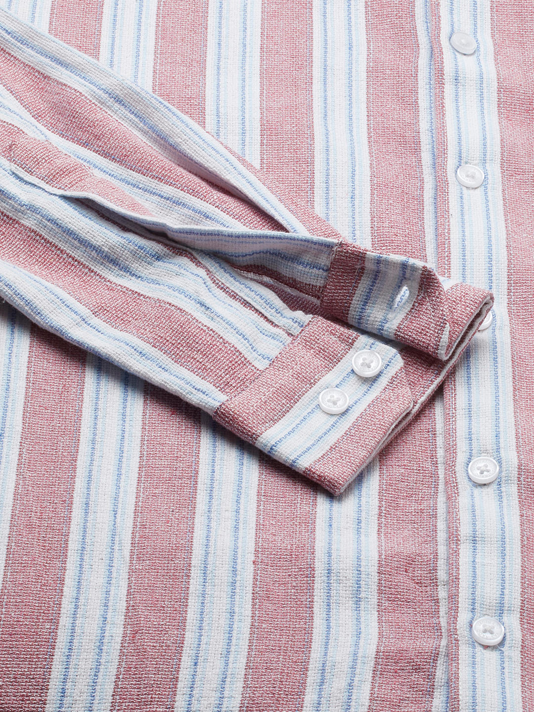 Pink & Blue Broad Striped Shirt - Image 9