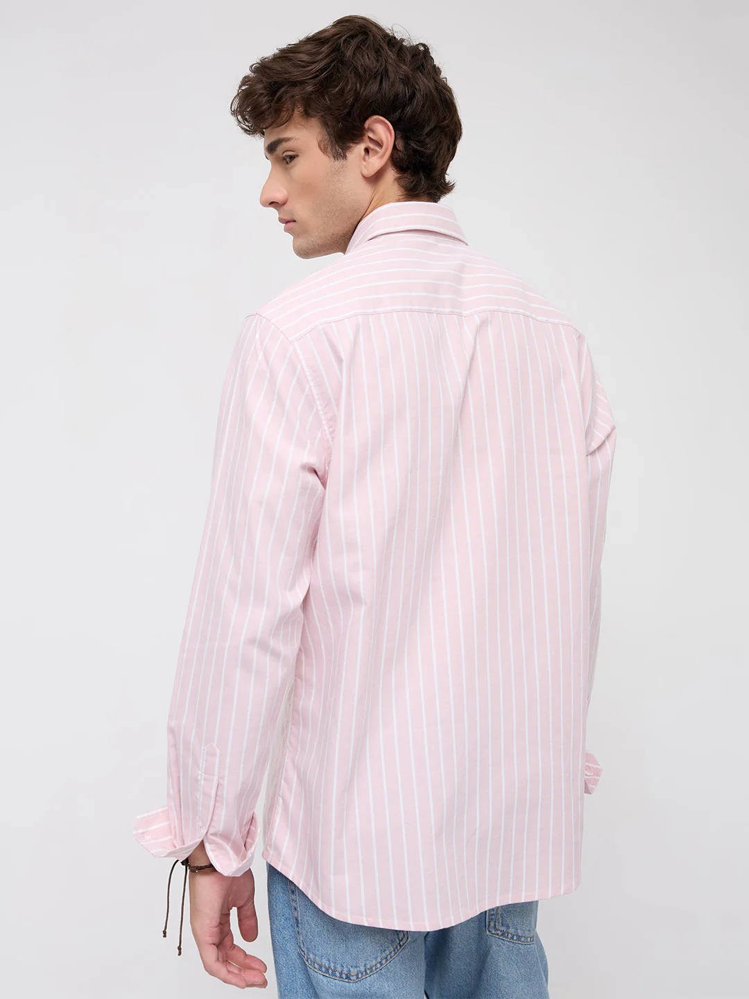 Pink Candy Striped Button-Down Collar Oxford Shirt - Image 7