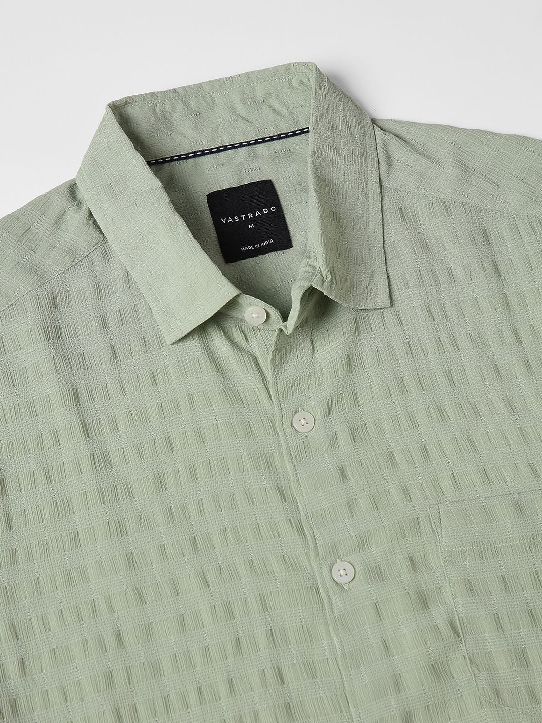 Pista Green Dobby Striped Shirt - Image 9