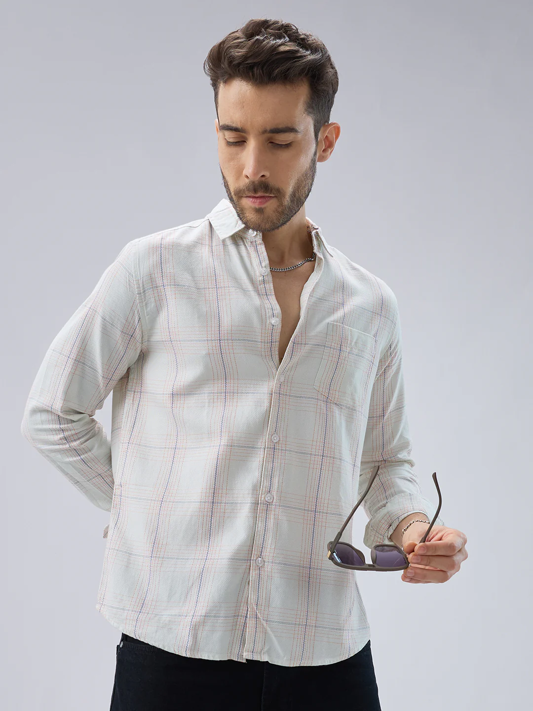 Pista Green Multi Checks Shirt - Image 2