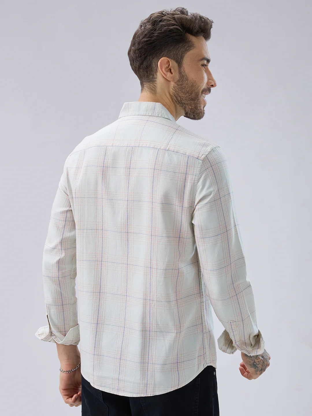 Pista Green Multi Checks Shirt - Image 8