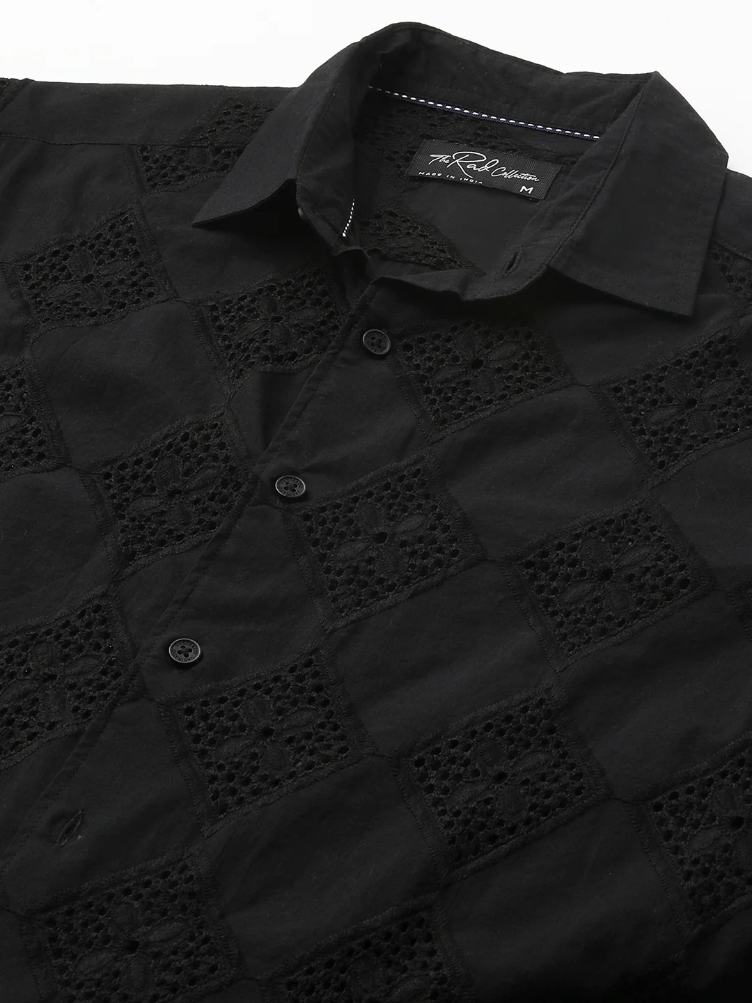 Pitch Black Diamond Schiffli Shirt - Image 3