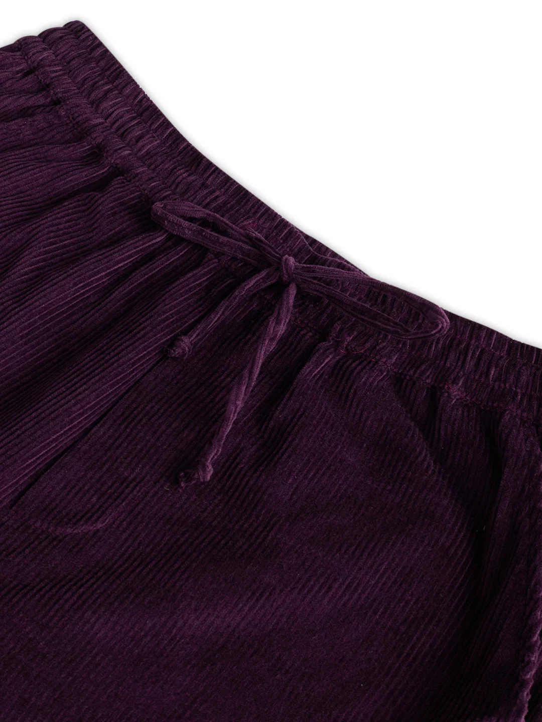 Plush Wine Corduroy Straight-Fit Trousers - Image 8
