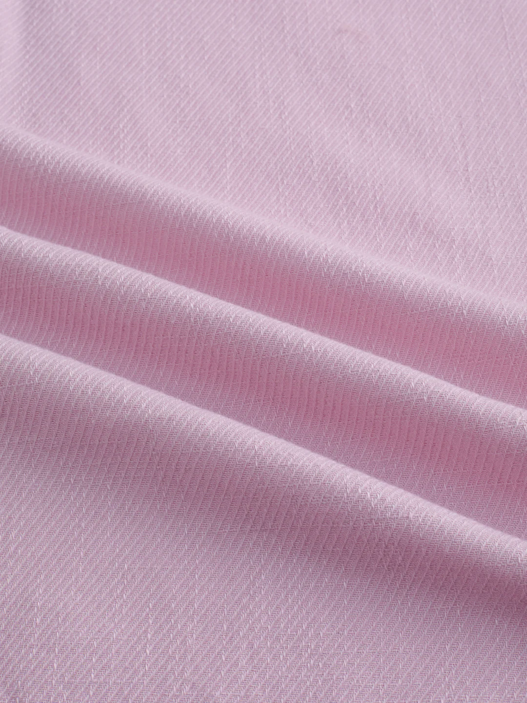 Powder Blush Pink Minimal Twill Textured Stand Collar Oversized Shirt - Image 8