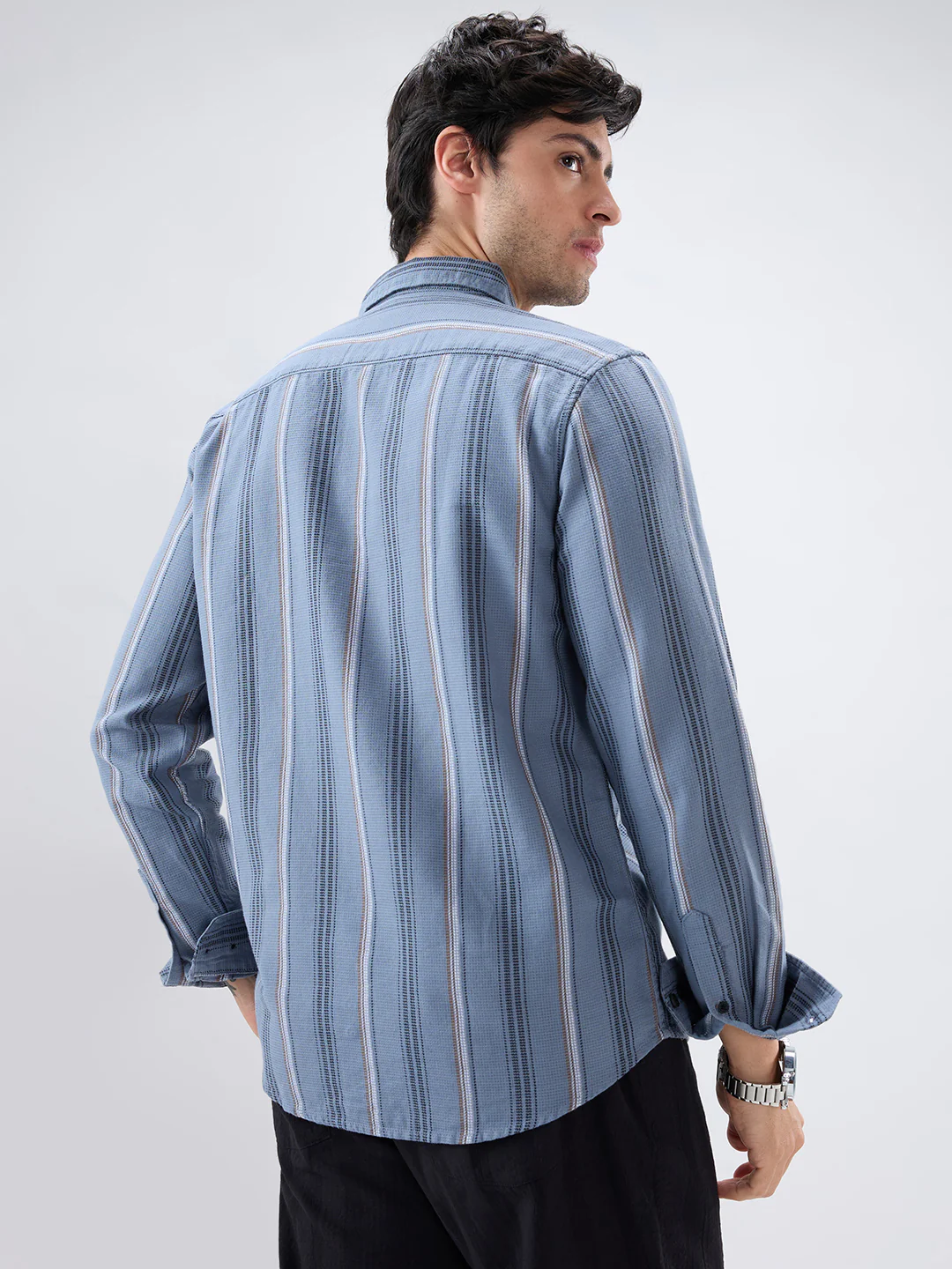 Power Grey Harmony Striped Shirt - Image 7