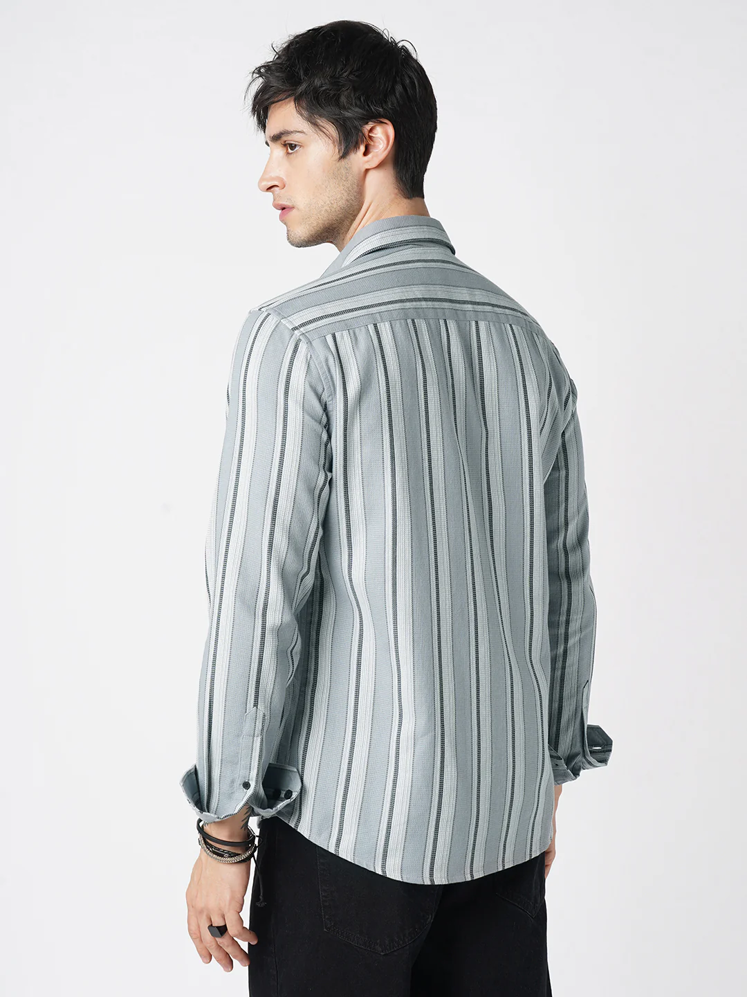 Premium Cotton Ash Flow Linear Shirt - Image 7