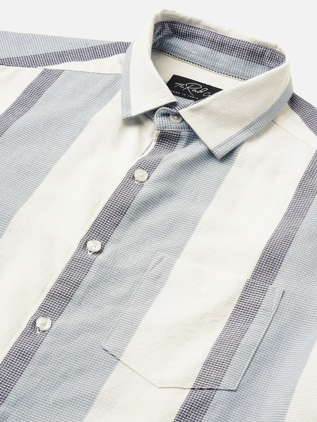 Premium Cotton Classic Dual Tone Broad Stripes Shirt - Image 3
