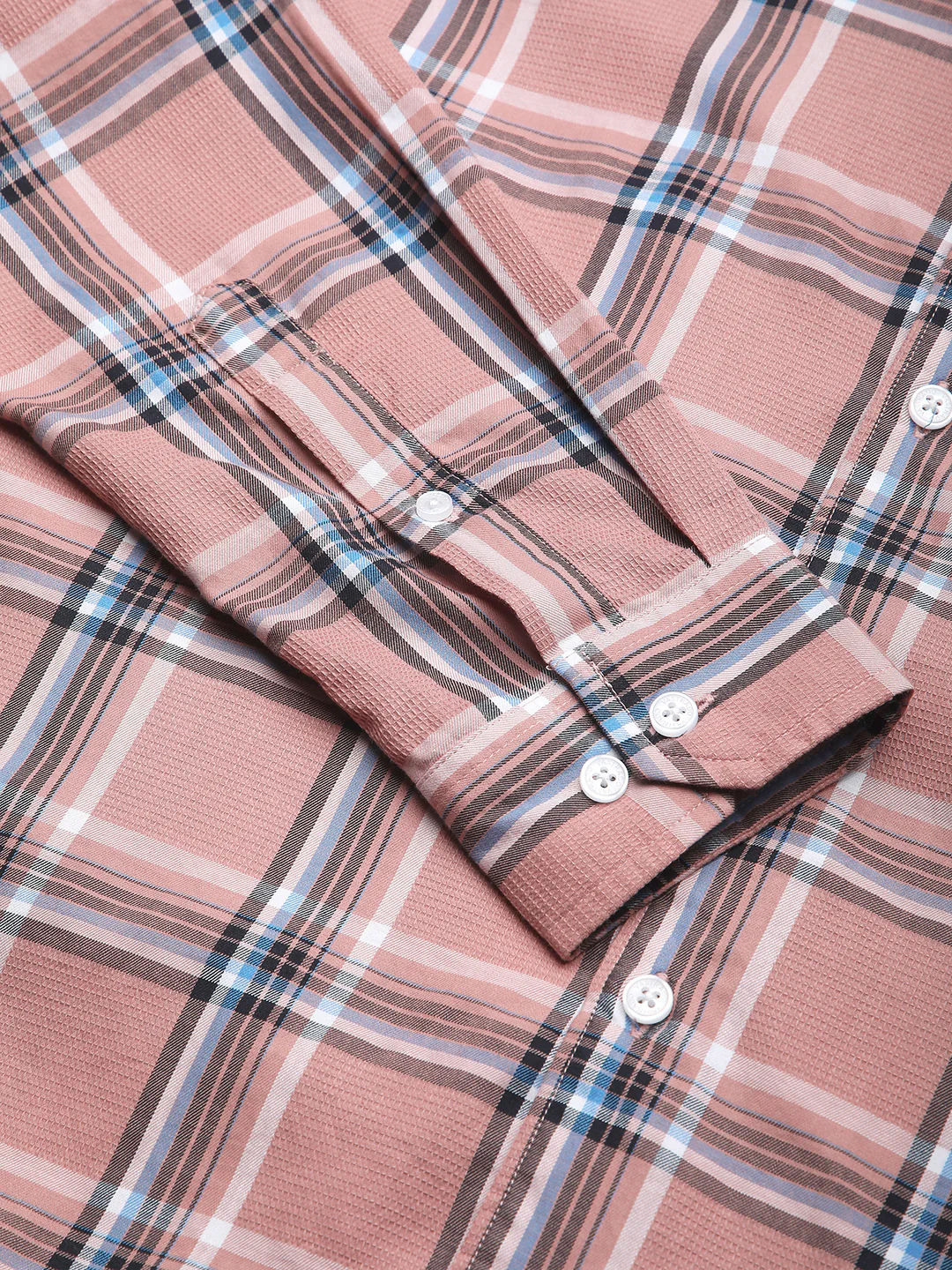 Premium Cotton Dark Peach Dupplin Checked Shirt - Image 8