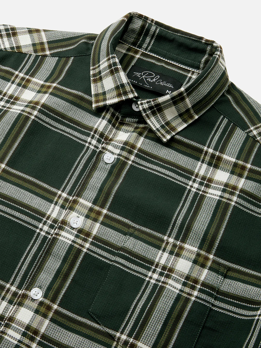 Premium Cotton Evergreen Broad Checks Shirt - Image 3