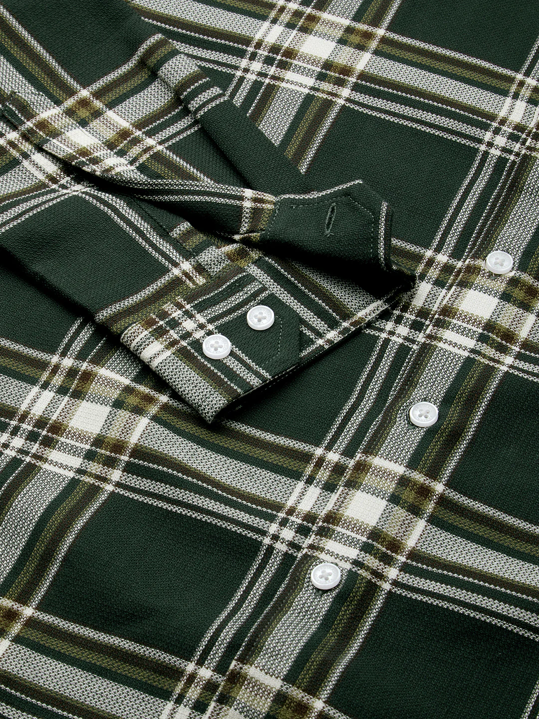 Premium Cotton Evergreen Broad Checks Shirt - Image 9