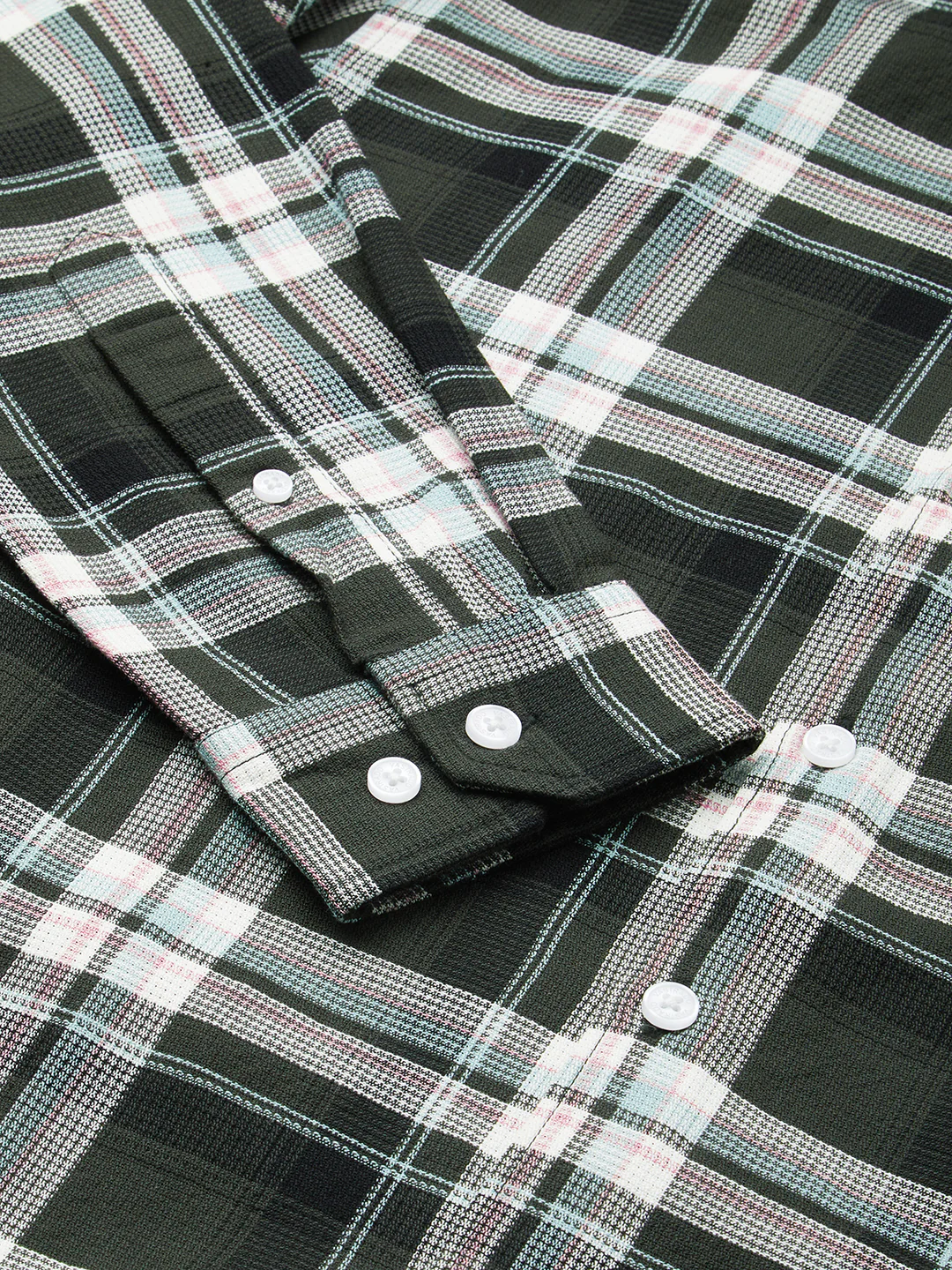 Premium Cotton Evergreen Plaid Checks Opulent Shirt - Image 9