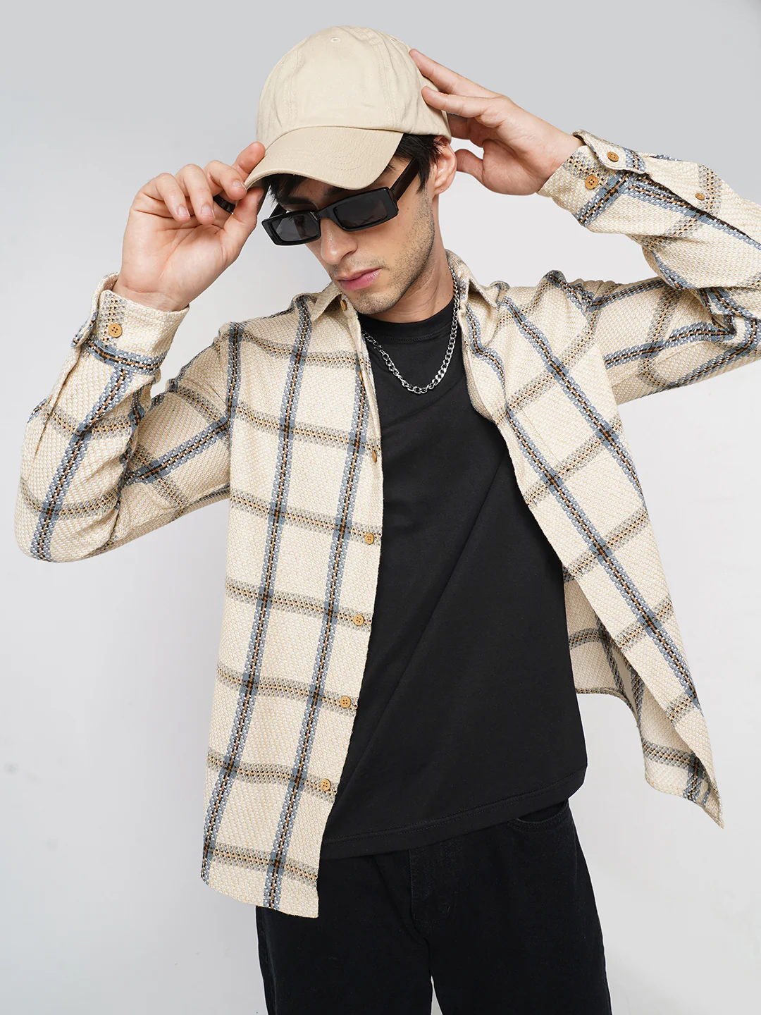 Premium Cotton Multicolour Checked Shirt - Image 4