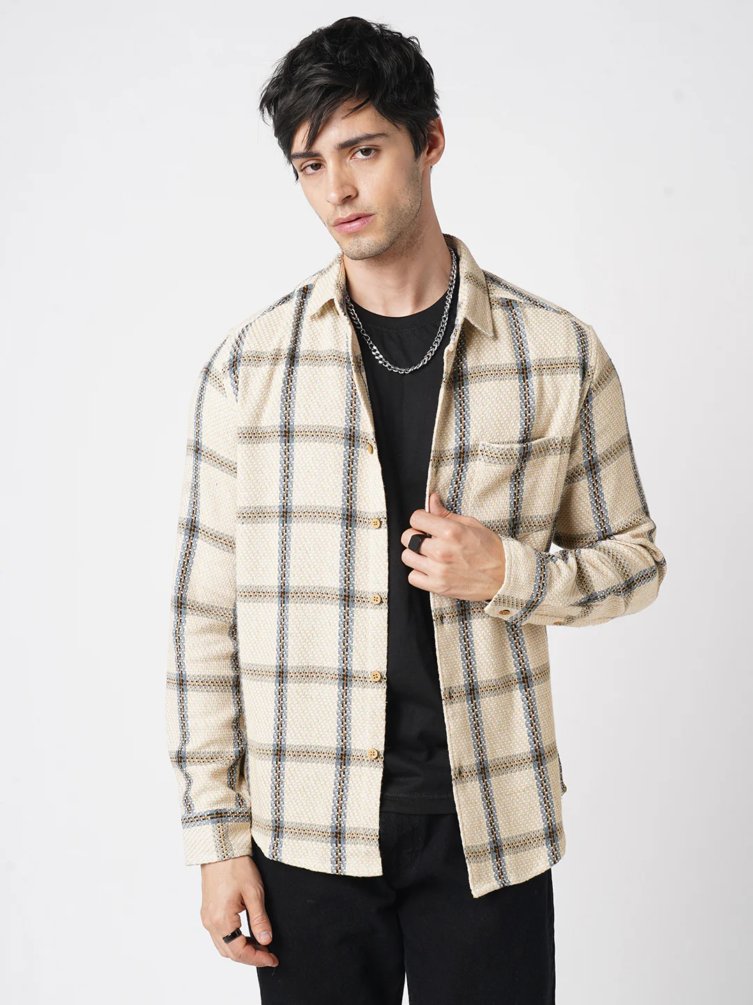 Premium Cotton Multicolour Checked Shirt - Image 5
