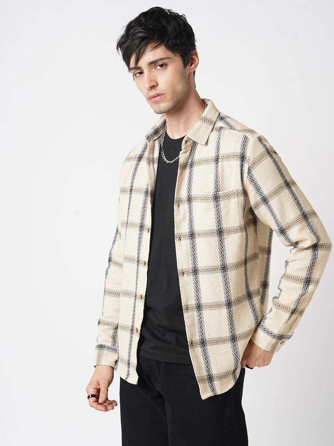 Premium Cotton Multicolour Checked Shirt - Image 6