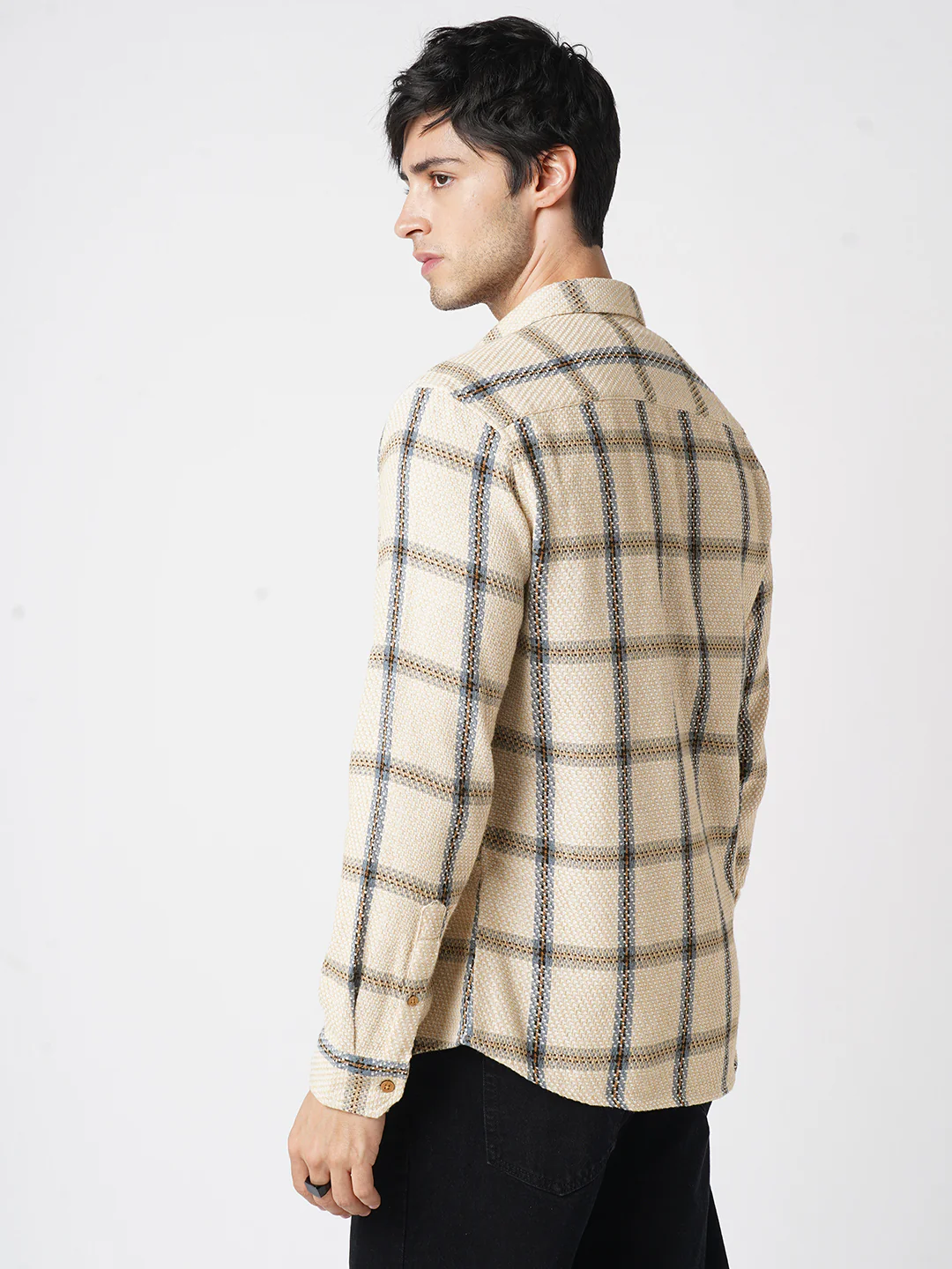 Premium Cotton Multicolour Checked Shirt - Image 7