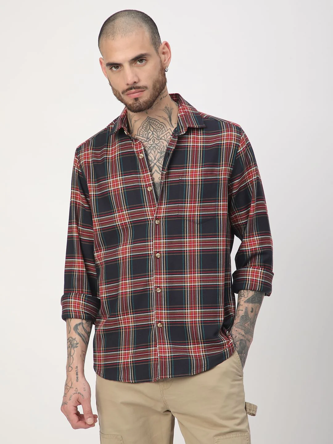 Premium Cotton Multicolour Checkered Shirt - Image 5