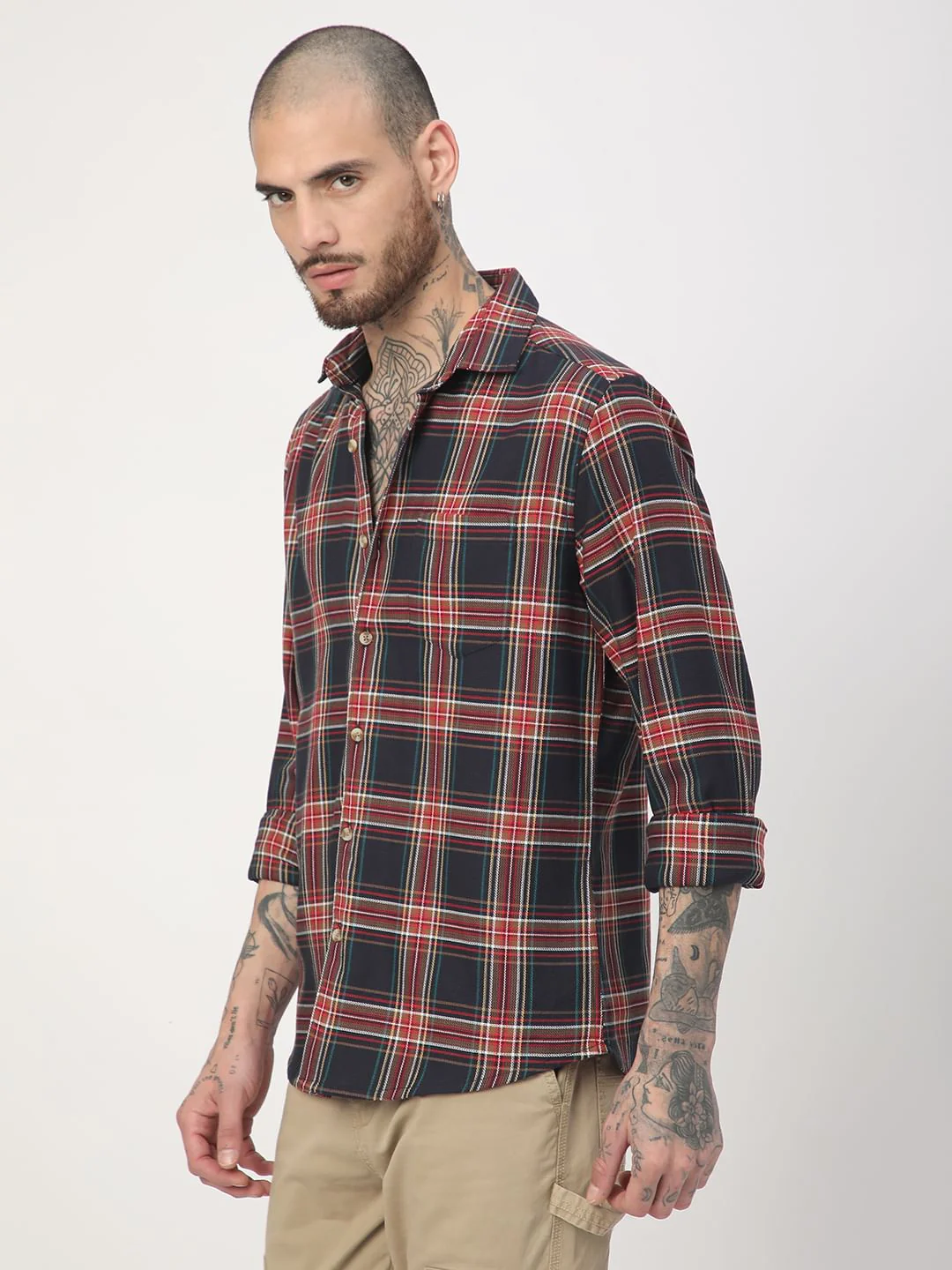 Premium Cotton Multicolour Checkered Shirt - Image 6