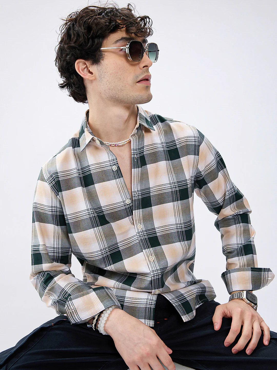 Premium Cotton Nature Hue Tartan Checkered Shirt - Image 2