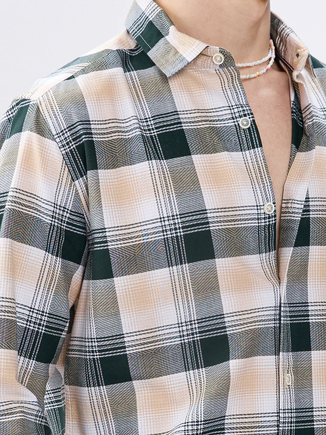 Premium Cotton Nature Hue Tartan Checkered Shirt - Image 3