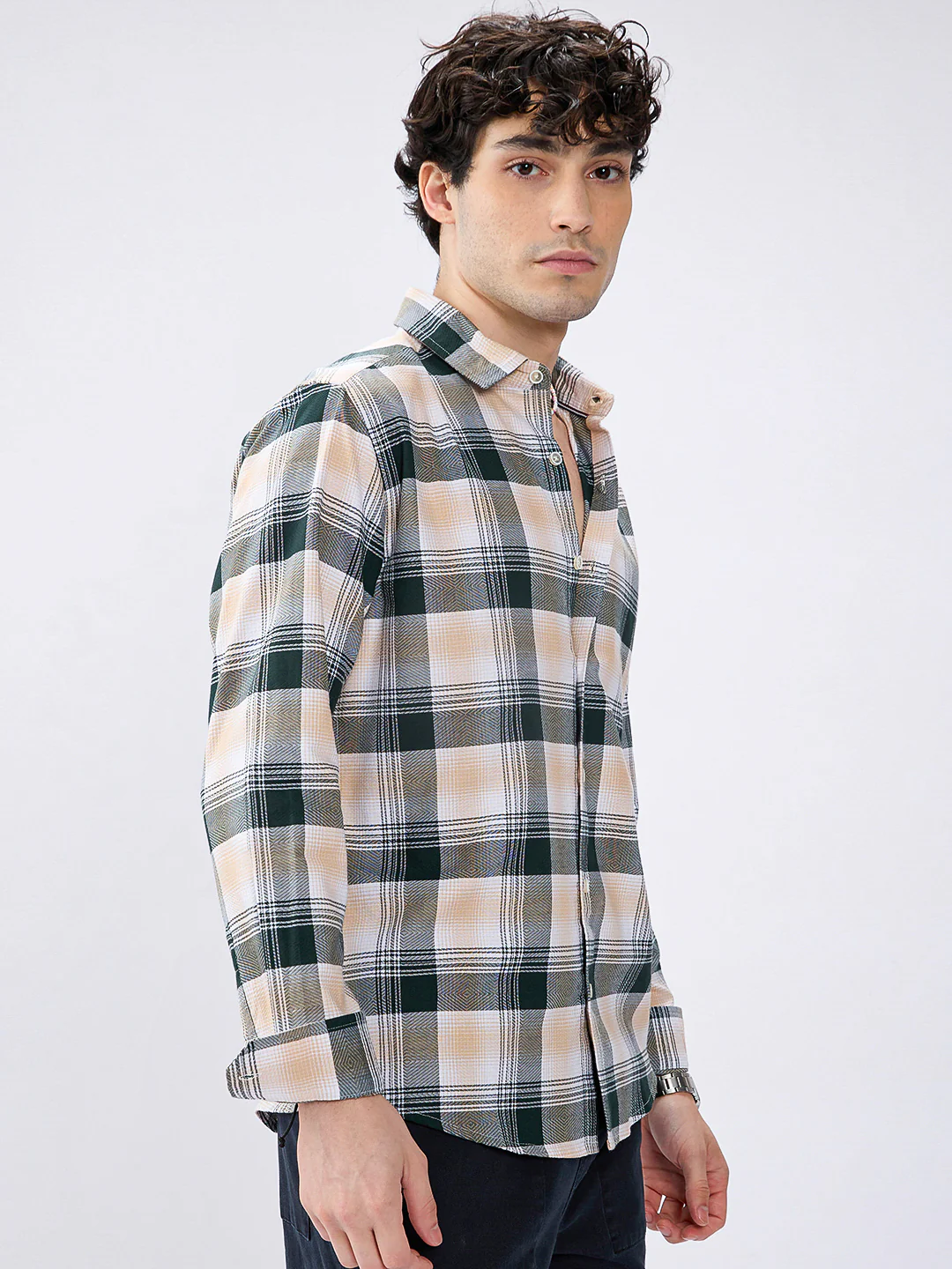 Premium Cotton Nature Hue Tartan Checkered Shirt - Image 5