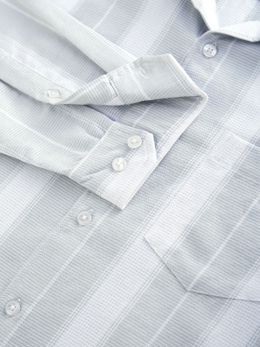 Premium Cotton Pastel Green & White Broad Striped Shirt - Image 3