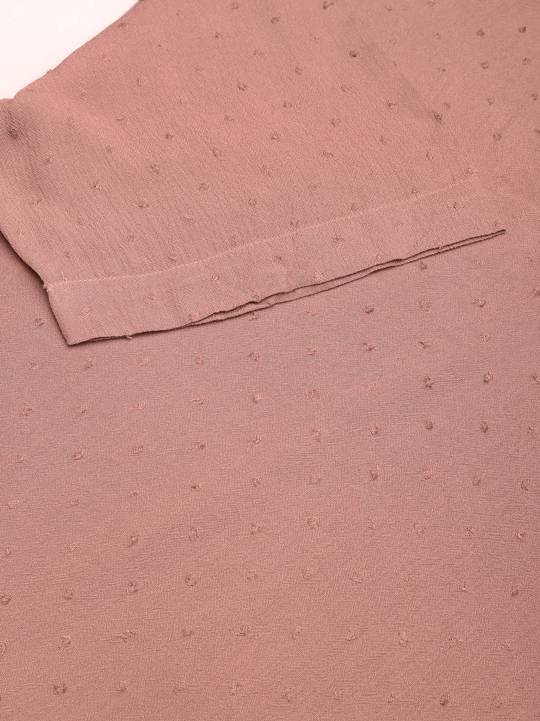 Premium Cotton Peach Ditsy Dobby Oversized Polo Shirt - Image 8