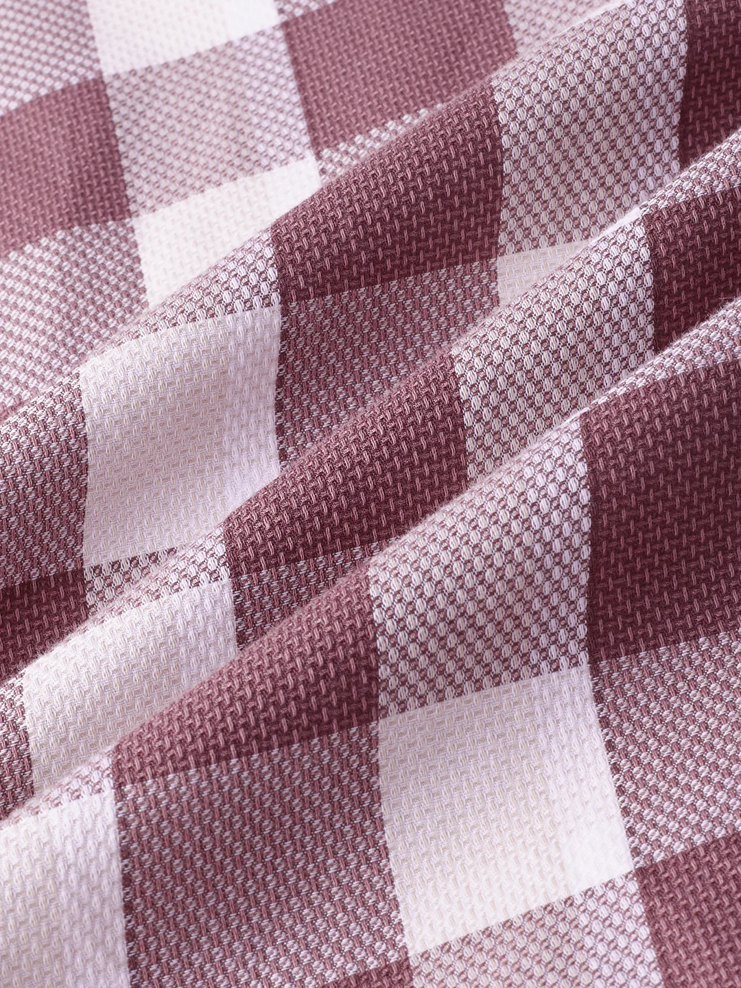 Premium Cotton Rosewood Pink Box Checked Shirt - Image 9