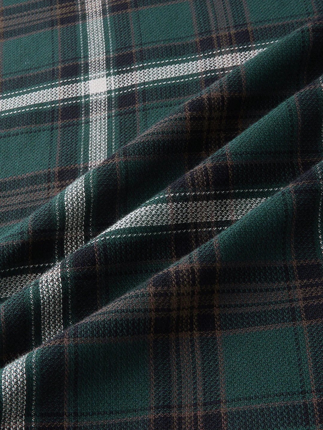 Premium Cotton Vintage Emerald Green Plaid Checks Shirt - Image 9