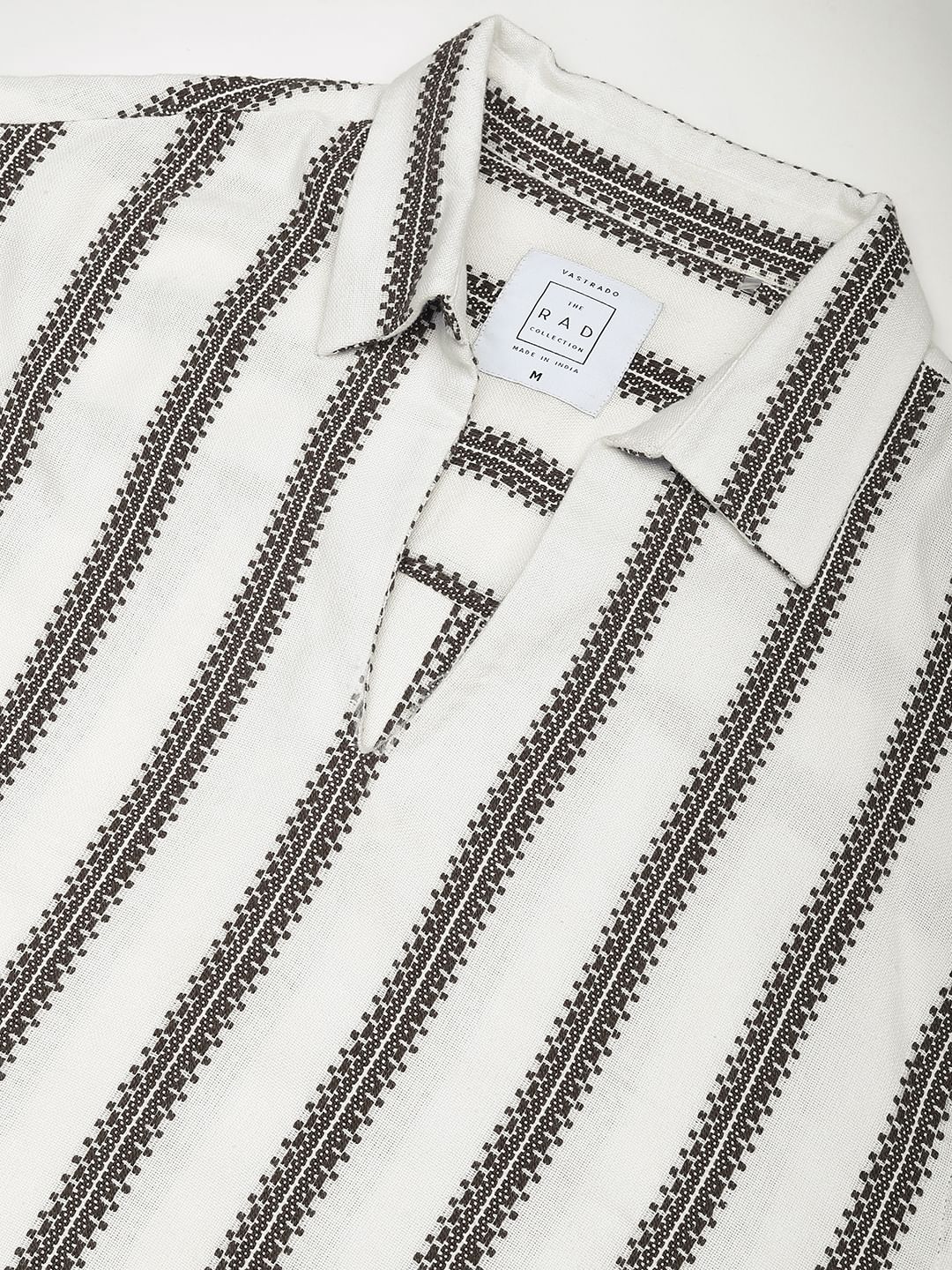 Premium Cotton White & Olive Embroidered Oversized Polo Shirt - Image 3