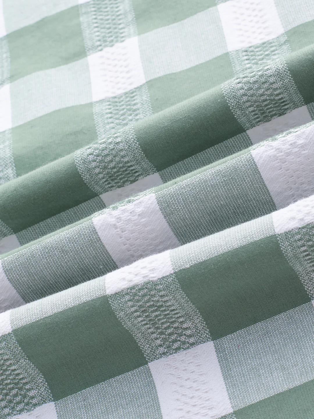 Premium Dusty Seafoam Green Jacquard Checks Shirt - Image 3