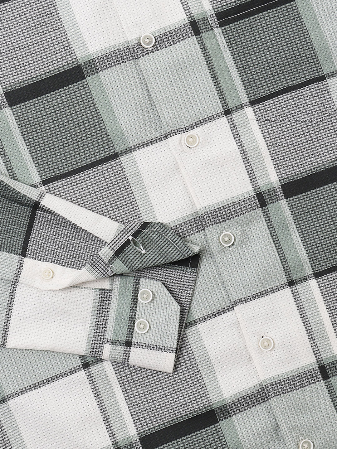 Premium Giza Cotton Dobby Checkered Shirt - Image 3