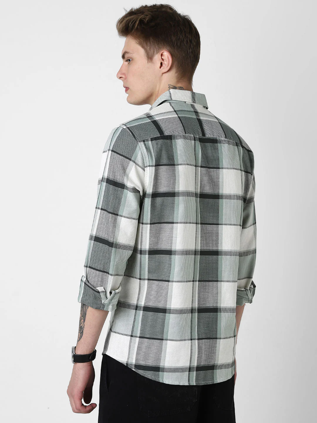 Premium Giza Cotton Dobby Checkered Shirt - Image 7
