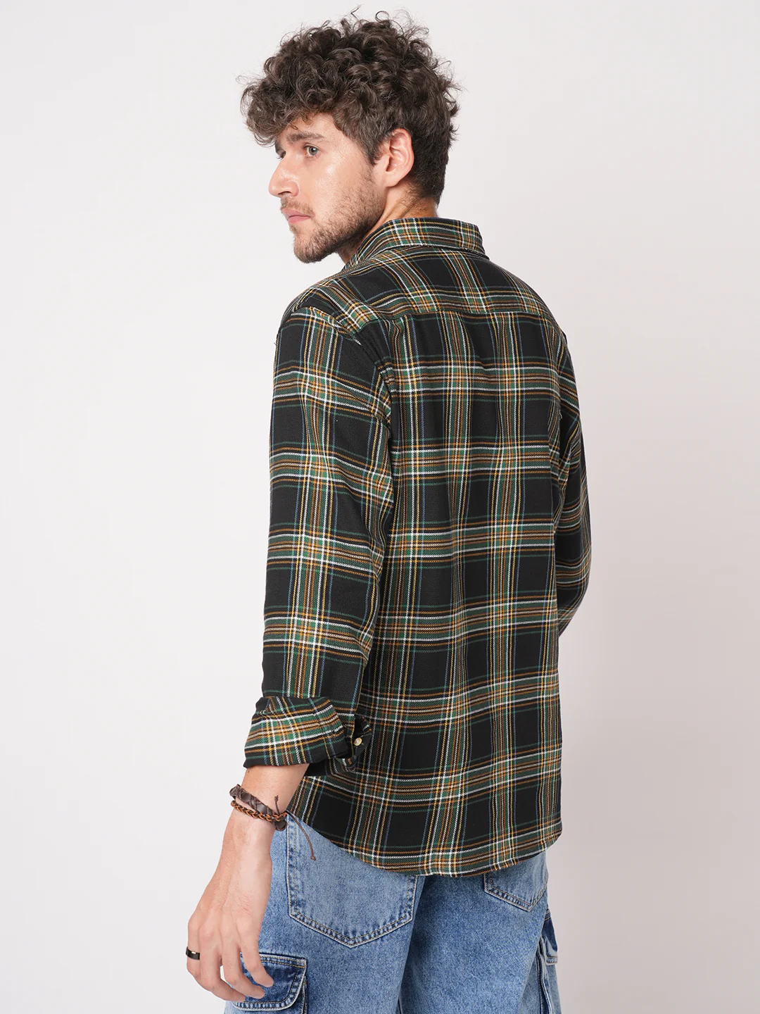 Premium Giza Cotton Multicolour Tartan Checked Shirt - Image 7