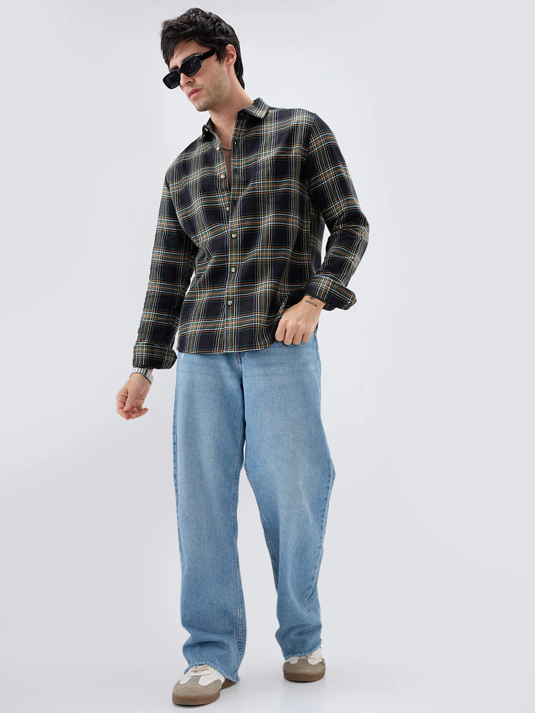 Premium Giza Cotton Multicolour Tartan Checked Shirt - Image 7