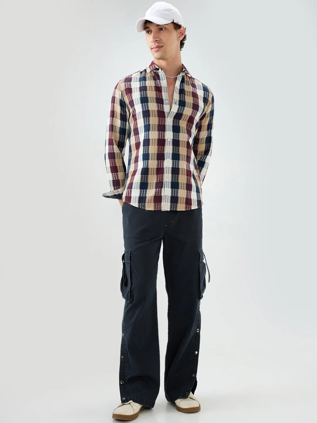 Premium Multicolor Block Checks Soft Textured Shirt - Image 7