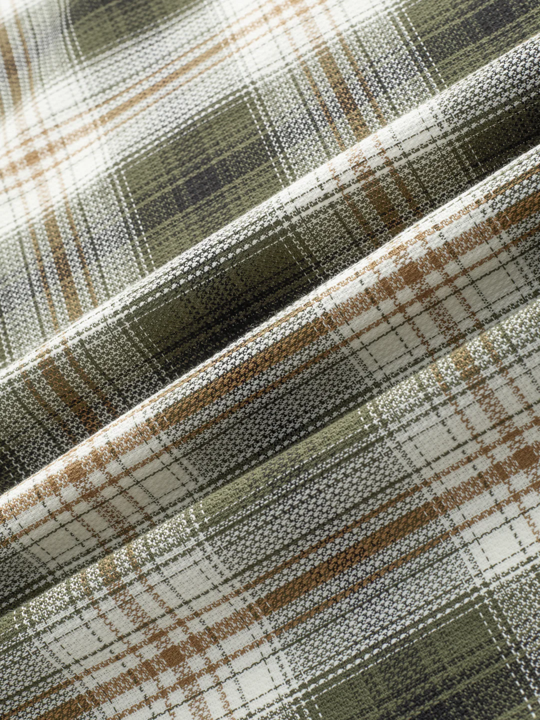 Premium Olive & White Crosscheck Shirt - Image 3