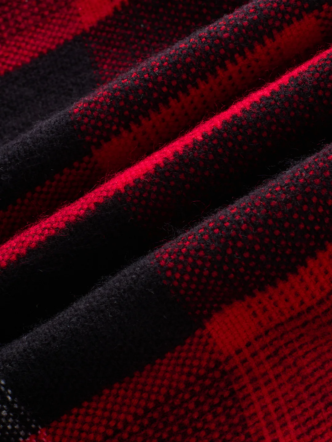 Premium Red & Black Flannel Checks Boxy Fit Crop Shirt - Image 9