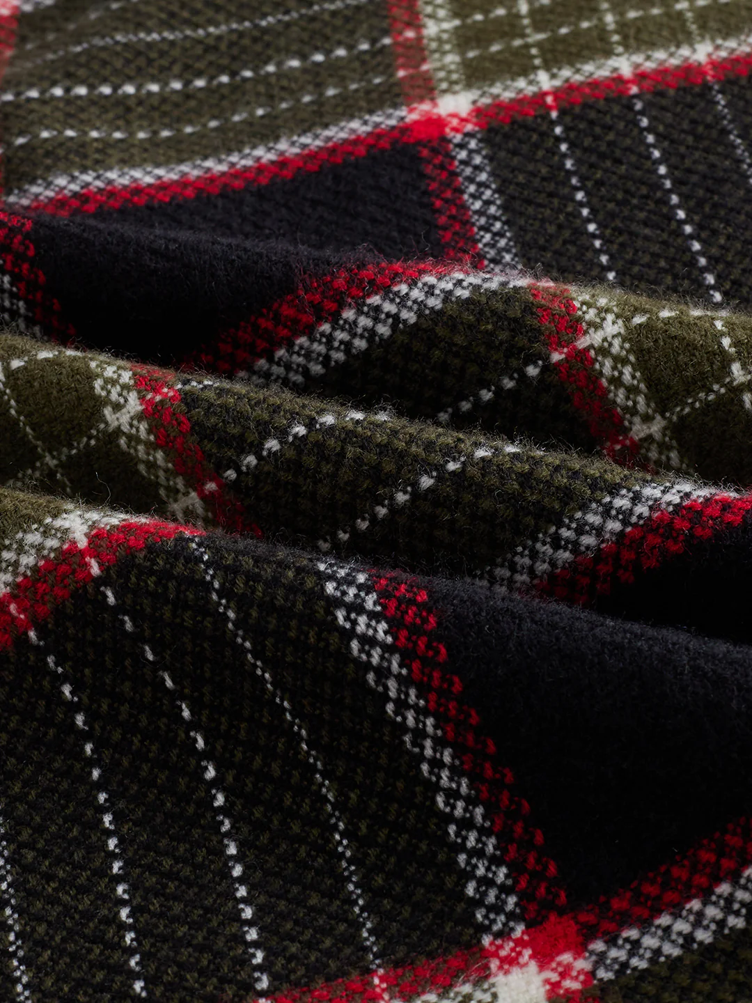 Premium Red & Olive Checks Double Pocket Flannel Shirt - Image 10