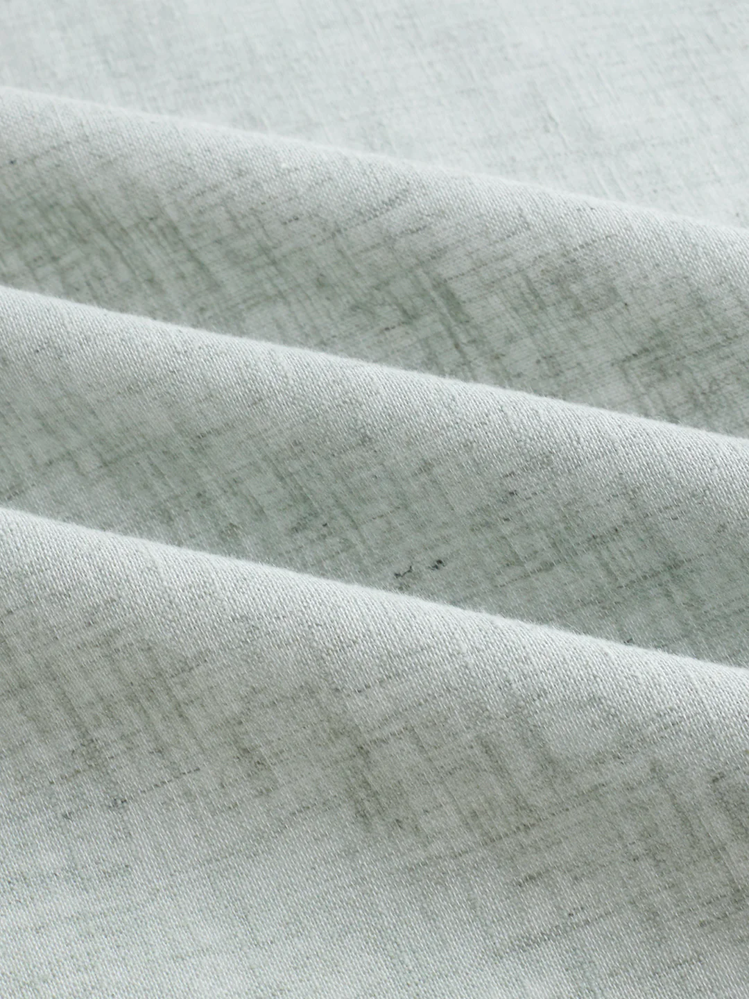 Premium Seafoam Green Linen Blend Stand-Collar Oversized Shirt - Image 9
