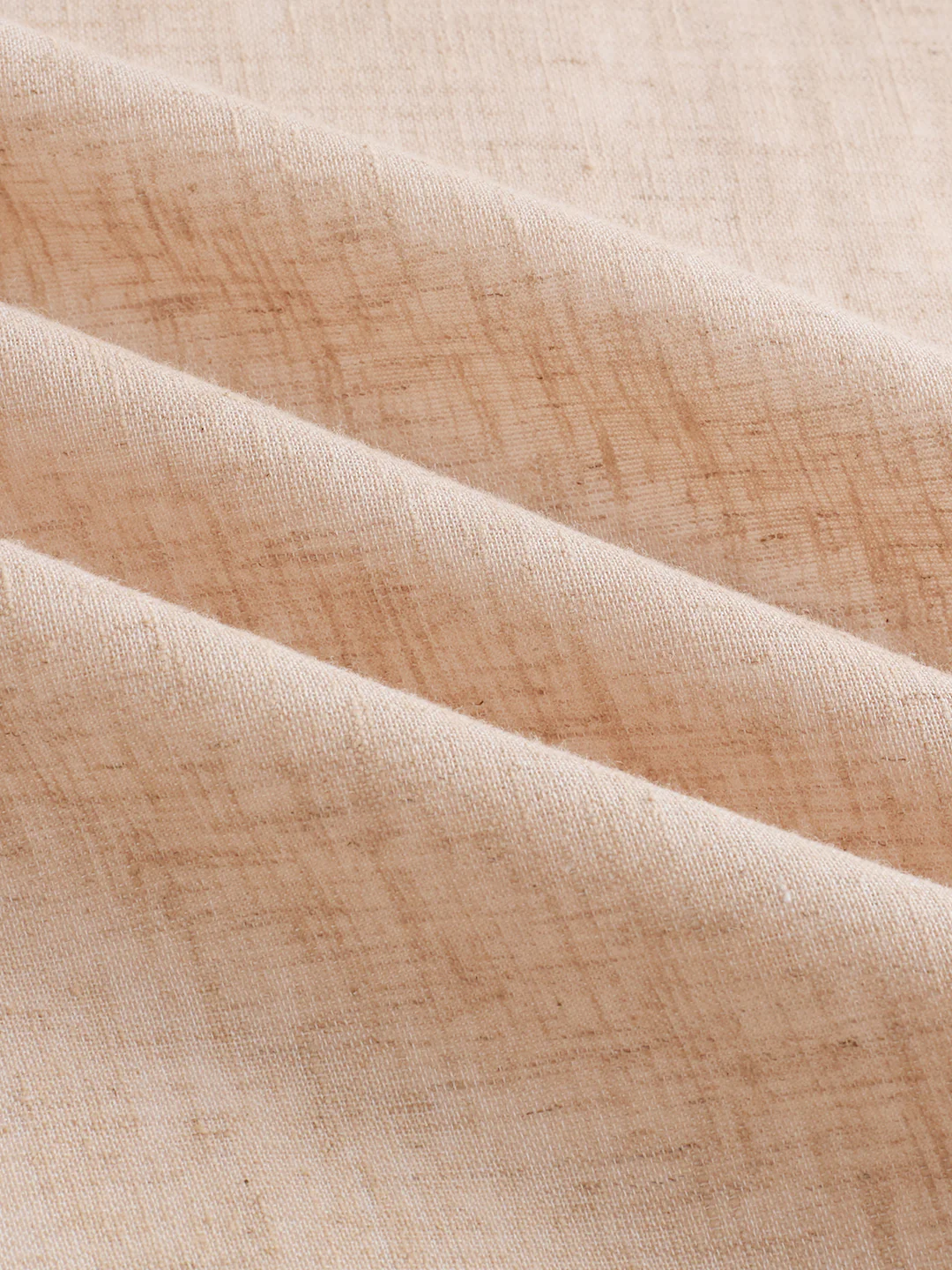 Premium Tan Beige Linen Blend Stand-Collar Oversized Shirt - Image 8