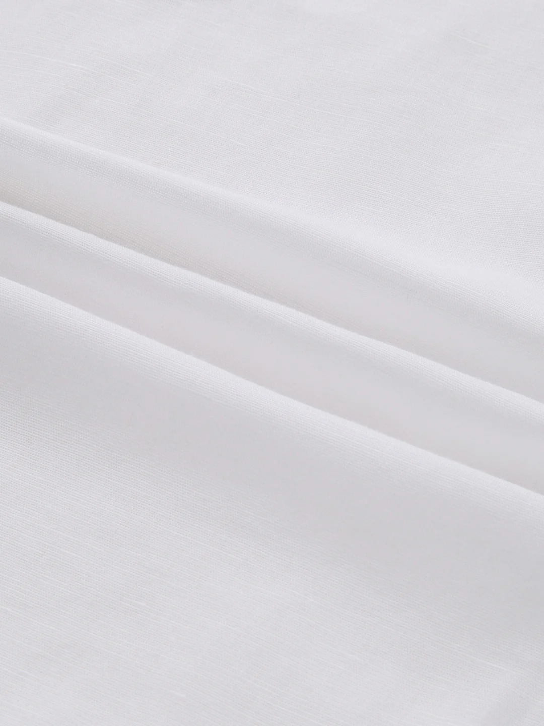Pristine White Linen Textured Boxy Fit Crop Shirt - Image 8