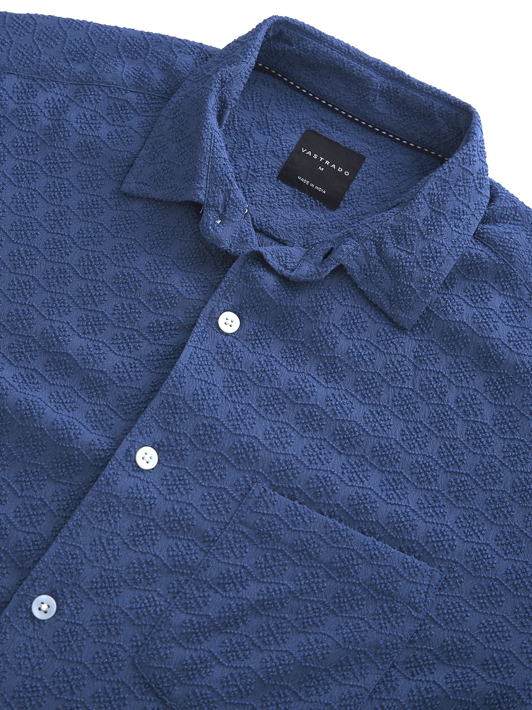 Prussian Blue Jacquard Shirt - Image 9